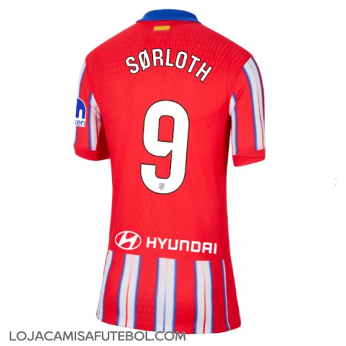 Camisa de Futebol Atletico Madrid Alexander Sorloth #9 Equipamento Principal Mulheres 2024-25 Manga Curta